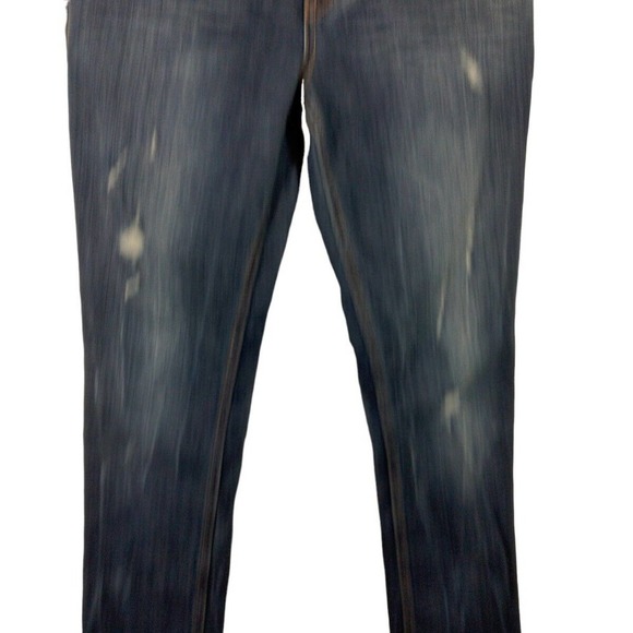 VTG Express Jeans Sz 0 Blue Denim Distressed Straight Leg Jeans Womens Mid RIse - Picture 4 of 9